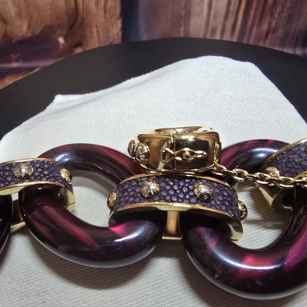 LOUIS VUITTON Gimia Crew Bracelet In Bordeaux - FULL INCLUSION - COA - Picture 10 of 14